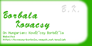 borbala kovacsy business card